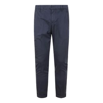 Dondup Chinos, male, Blue, W40, Slim Fit Stretch Cotton Trousers