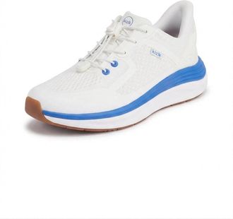 Kizik Mens London Shoes In Bright White/super Sonic