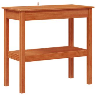 vidaXL Mesa Consola Marr&oacute;n Cera 80 X 40 X 75 Cm Pino Macizo Vidaxl