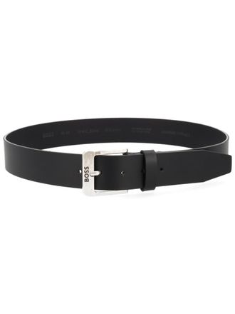 HUGO BOSS Black Solid Buckle Belt