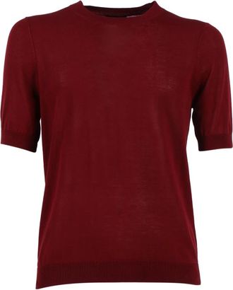 Ballantyne T-Shirts, male, Red, Size: L Pullover Manica Corta