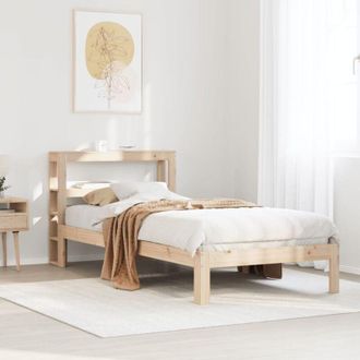 vidaXL Estructura De Cama Con Cabecero Madera Maciza Pino 90x190 Cm Vidaxl