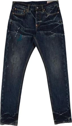 Evisu Handbrush Daicock Slim-fit Jeans - Heren - Slim Fit Jeans - Blauw - W30 - Katoen - Jeans