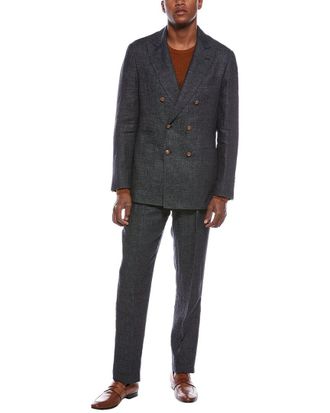 Brunello Cucinelli 2Pc Linen Suit With Pleated Pant