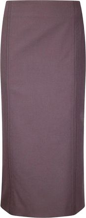 Maison Margiela Midi-rok met vlakken - |BURGUNDY