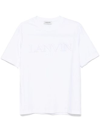 Lanvin T-shirt met geborduurd logo - Wit