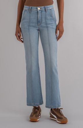 Swat Fame Kelsey Pintuck High Waist Kick Flare Jeans in Considered at Nordstrom, Size 16
