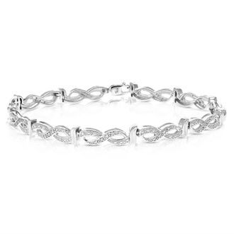 Vir Jewels 1/5 cttw Lab Grown Diamond Fashion Bracelet in Sterling Silver 7 Inch For Women