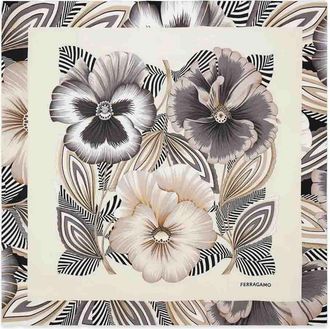 Ferragamo Brezza Print Silk Scarf