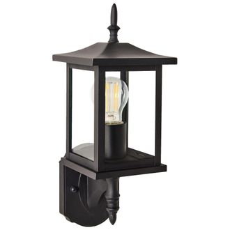 Beliani Beliani - L&aacute;mpara De Pared Moderna Para Exterior Aplique De Metal Hierro Vidrio Negro Mate Andam