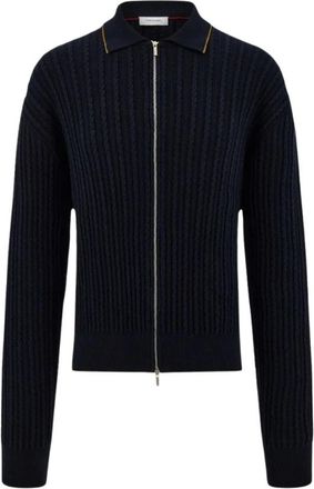 Ferragamo Blouson - Heren - Vesten - Blauw - L - Truien & Vesten