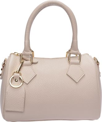 Luisa Vannini Beige Rundleer Tas