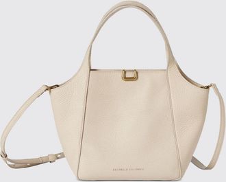 Brunello Cucinelli Sartorial Grained Leather Mini Handbag with Shoulder Strap