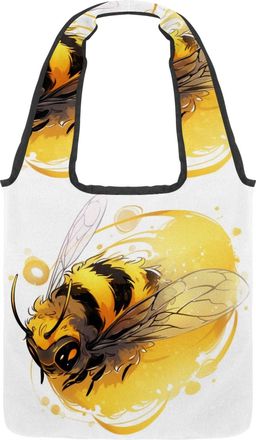 Generic 877999_2 Reversible Canvas Shoulder Tote - Double-Sided Print, 12oz Cotton, 27cm Drop, Fold-Flat Bag for Travel, Shopping, Street Outings