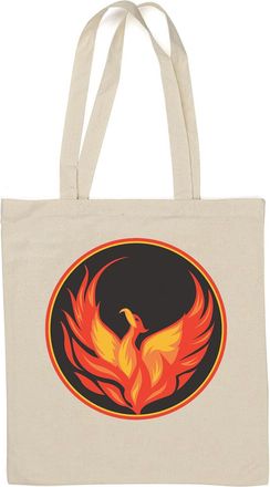 Generic Legendary Creature Phoenix Logo Natural Cotton Tote Bag White