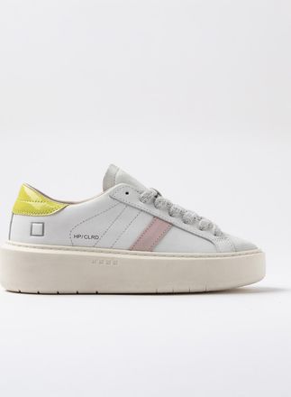 D.A.T.E. hill low platform colored white-lemon