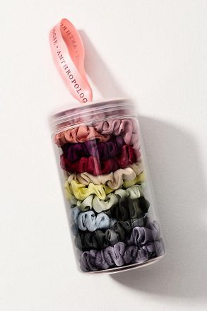 Pony Canister Hair Scrunchies, Set of 15