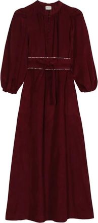 APOF Maya Dress - Dames - Maxi kleedjes - Rood - L - Katoen - Kleedjes