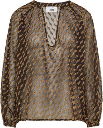 Ni&ugrave; Blouses - Dames - Blouses & Shirts - Bruin - Maat: M