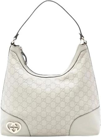 Gucci Pre-owned Shoulder Bags, female, White, Size: ONE SIZE Pre-owned Vintage Shoulder Bag