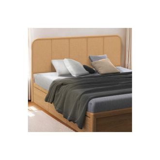 IDMarket Cabecero de madera y caña flora 160 cm