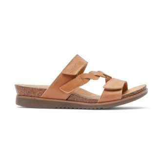Rockport Womens May Slide Sandal In Tan