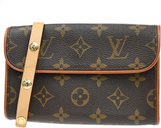 Louis Vuitton Florentine Waist Monogram Canvas Brown Canvas Handbag (Pre-Owned)