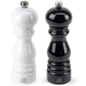 Peugeot Duo Molinillos De Pimienta Y Sal Negro Y Blanco 18 Cm