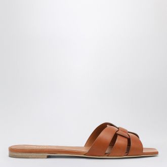Saint Laurent Sandalo Tribute marrone
