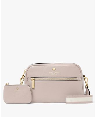 Kate Spade New York Womens Emma Pebbled Leather Small Camera Bag - Taupe - One Size