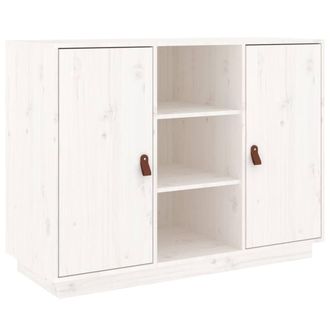 Berkfield Home Sideboard White 100x40x75 cm Solid Wood Pine | Size: 100 x 40 x 75 cm