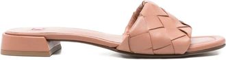 Högl Felina interwoven sandals - women - Fabric/Sheepskin/Calf Leather - 36 - Neutrals