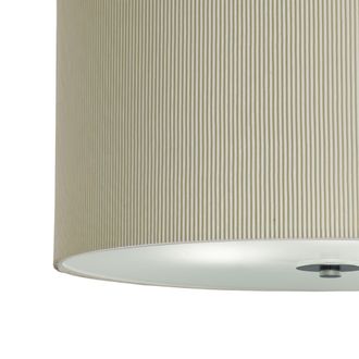 Searchlight Sospensione Contemporanea Drum Acciaio Cromo Vetro Bianco 3 Luce E27