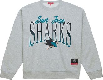 Mitchell & Ness Womens Mitchell & Ness Heather Gray San Jose Sharks Hockey Night Sweatshirt at Nordstrom, Size Medium