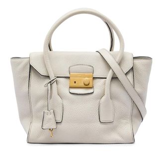 Prada Pre-owned Prada Vitello Daino Sound Lock Satchel Ladies N54NF7TSUZ127YBH