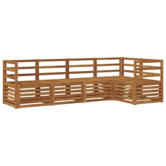 vidaXL Conjunto De Sof&aacute; Seccional 5 Pcs Natural Vidaxl