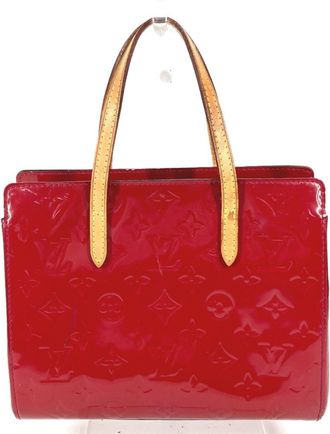 Louis Vuitton Indian Rose Red Color Monogram Vernis Canvas Handbag Tote Bag (Pre-Owned)