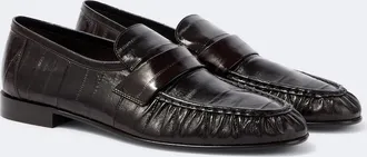 The Row Mocasines Soft de piel de anguila