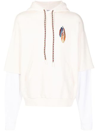 Marcelo Burlon Felpa a strati con ricamo - Toni neutri