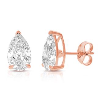 Vir Jewels 3 cttw Pear Lab Grown Diamond Stud Earrings in 14K Gold With Push Backs For Women