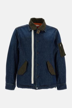 sacai Giacca Denim E Nylon Twill