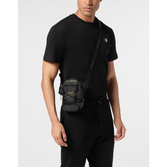 Plein Sport Crossbody Bag Unisex in Black/lightgold at Nordstrom