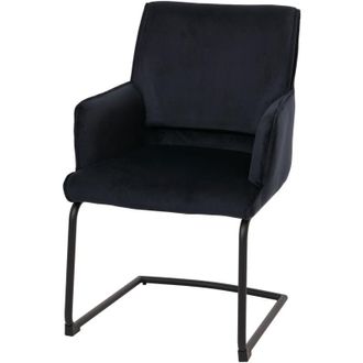 Hhg Hhg - Nunca Usado] Silla Basculante 416, Silla De Comedor Silla De Cocina, Tela/textil Oeko-tex, Azul Antracita