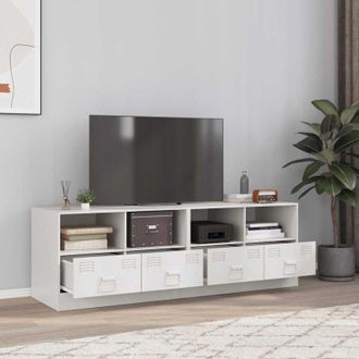 vidaXL Vidaxl - Muebles Para Tv 2 Unidades Acero Blanco 67x39x44 Cm