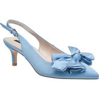 French Connection Quinnbow Slingback Kitten Heel in Blue at Nordstrom, Size 10