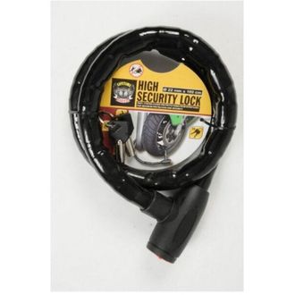 Trade Shop Trade Shop - Candado De Cadena Para Rueda Bicicleta Motocicleta Scooter Bicicleta 1 Metro 22mm Negro