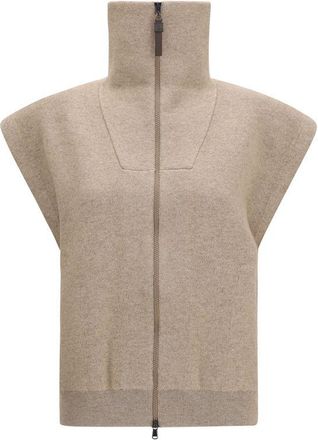 Brunello Cucinelli Beige Cashmere Womens Cardigan