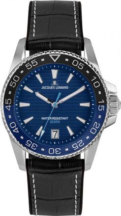 Jacques Lemans 1-2205B Mens Liverpool Diver Watch - Silver - One Size