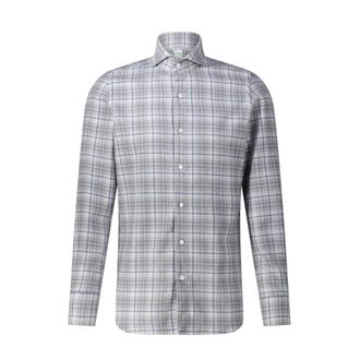 Finamore Casual overhemden - Heren - Overhemden - Grijs - Maat: XL Katoen