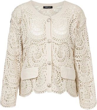 Frank Walder Frank Walder, Dames, Truien, Beige, Maat: 4XL Acryl